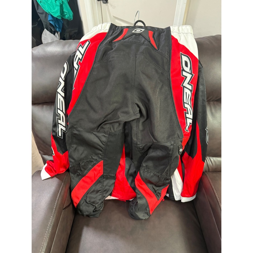 ONeal Element Motocross Gear Set Jersey Pants Gloves kits 12/14 /kids xl red - Picture 3 of 6